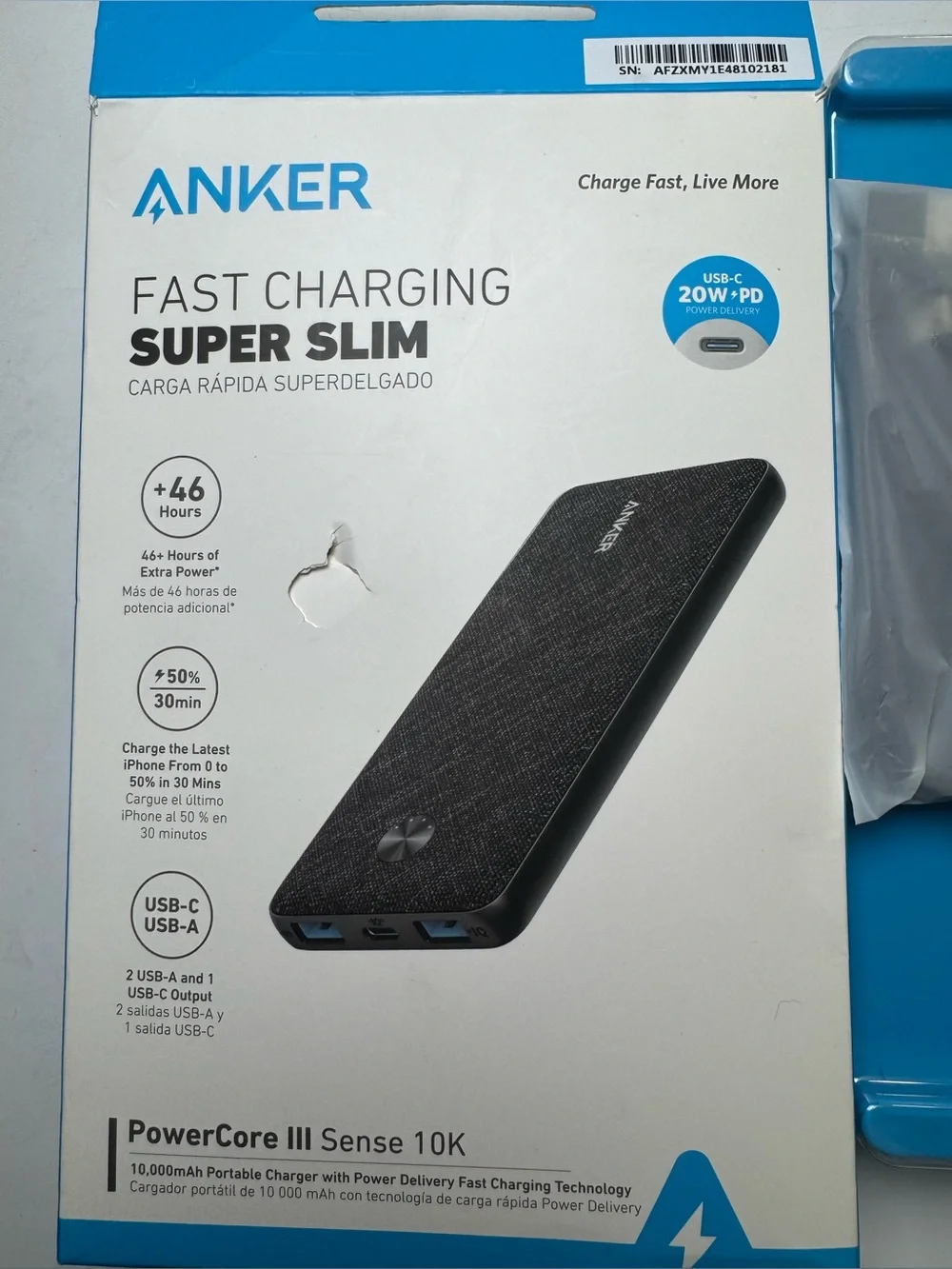 Anker PowerCore III Sense 10K Portable Charger - fast charging super slim